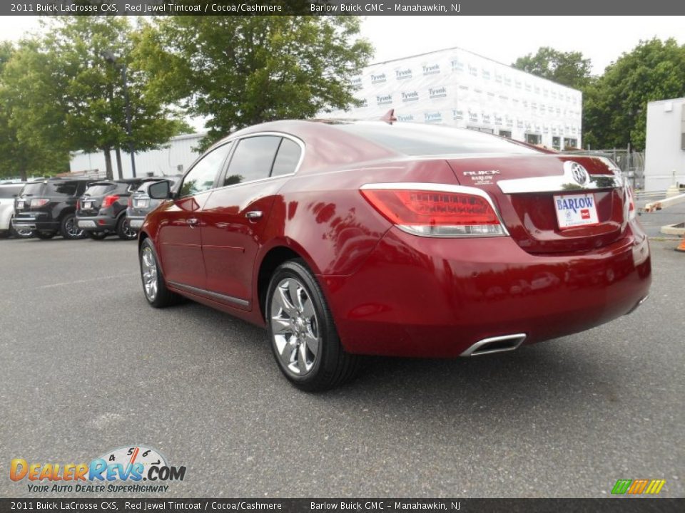 2011 Buick LaCrosse CXS Red Jewel Tintcoat / Cocoa/Cashmere Photo #5