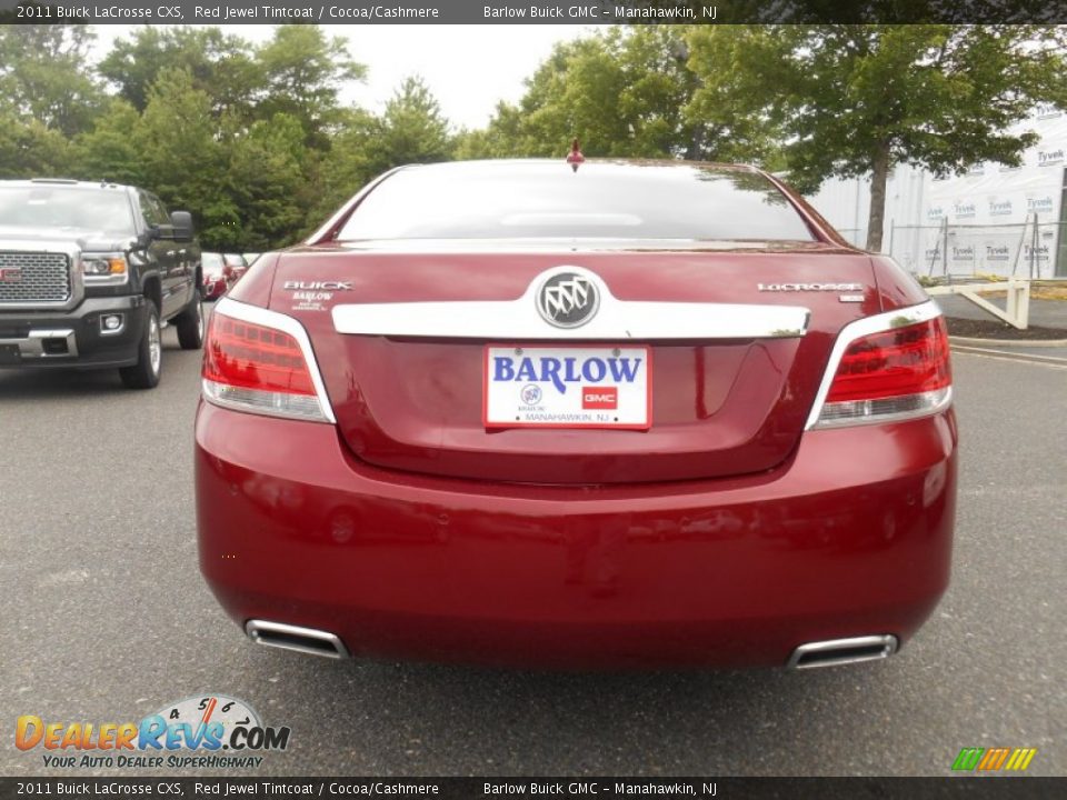 2011 Buick LaCrosse CXS Red Jewel Tintcoat / Cocoa/Cashmere Photo #6