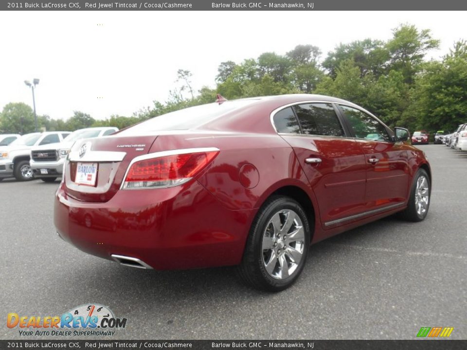 2011 Buick LaCrosse CXS Red Jewel Tintcoat / Cocoa/Cashmere Photo #7
