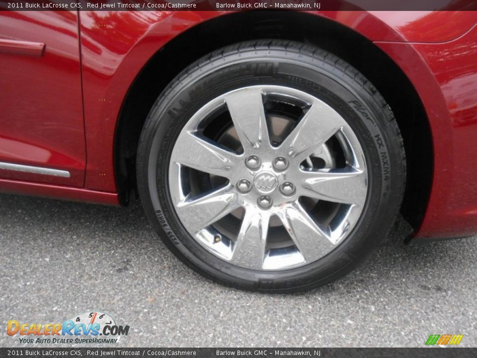 2011 Buick LaCrosse CXS Red Jewel Tintcoat / Cocoa/Cashmere Photo #9