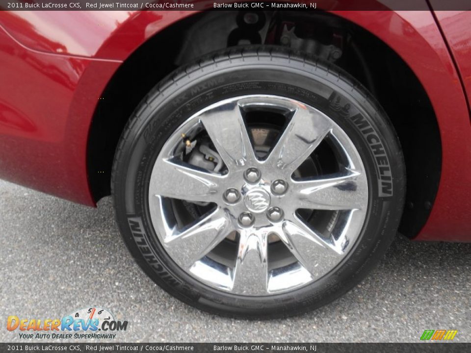2011 Buick LaCrosse CXS Red Jewel Tintcoat / Cocoa/Cashmere Photo #10