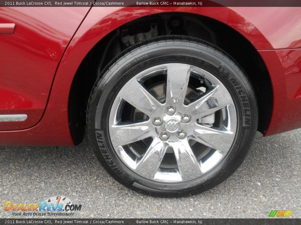 2011 Buick LaCrosse CXS Red Jewel Tintcoat / Cocoa/Cashmere Photo #11