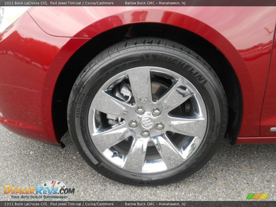 2011 Buick LaCrosse CXS Red Jewel Tintcoat / Cocoa/Cashmere Photo #12