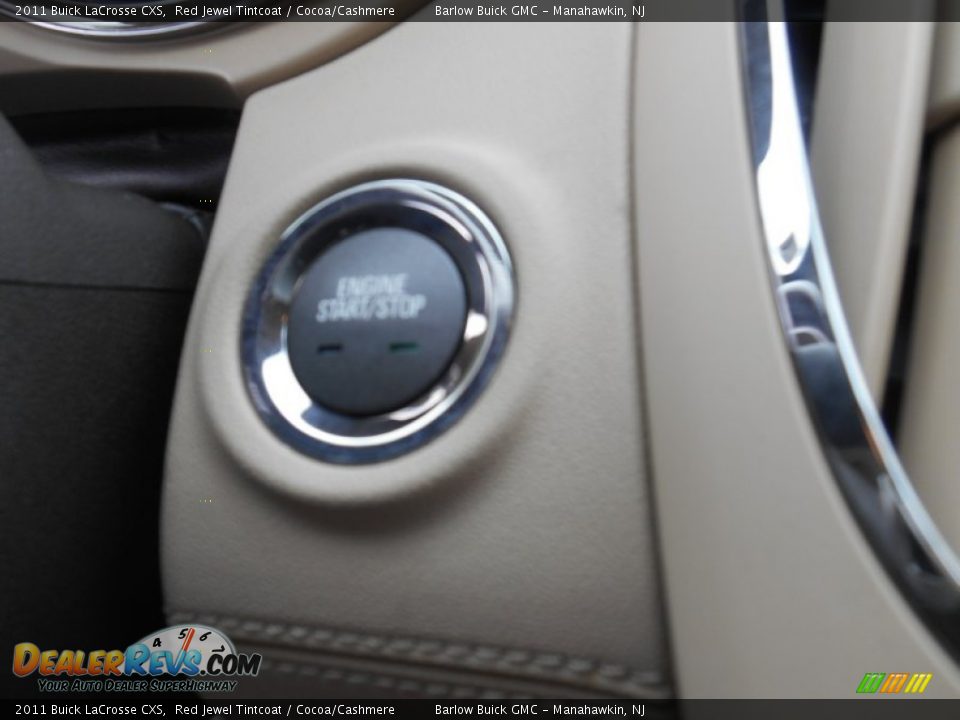 2011 Buick LaCrosse CXS Red Jewel Tintcoat / Cocoa/Cashmere Photo #28