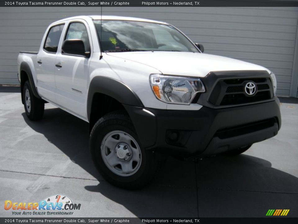 2014 Toyota Tacoma Prerunner Double Cab Super White / Graphite Photo #1