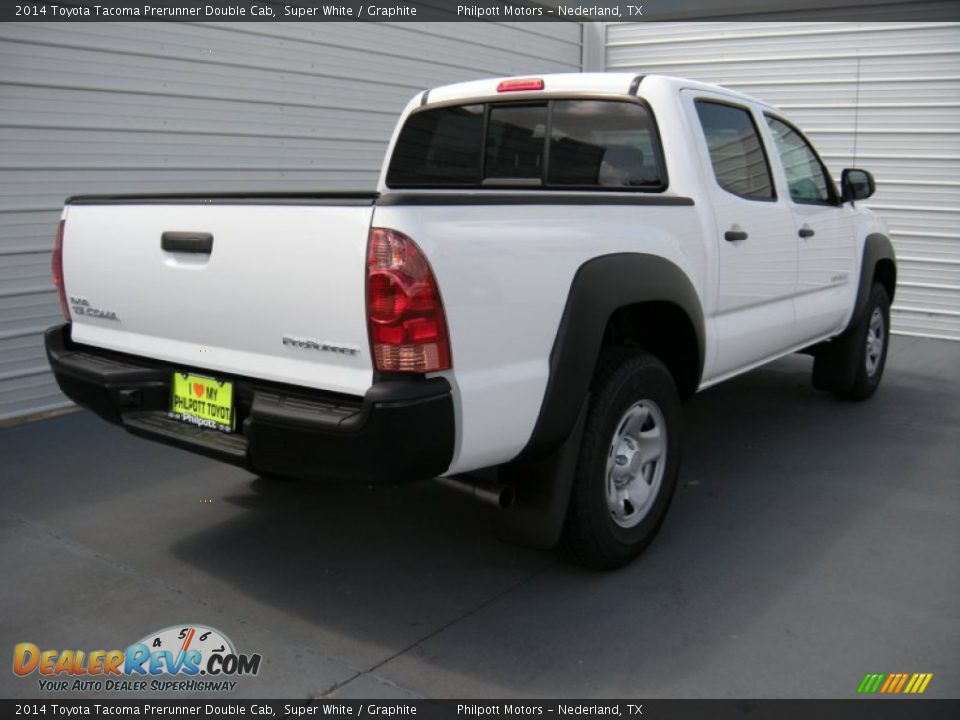 2014 Toyota Tacoma Prerunner Double Cab Super White / Graphite Photo #4
