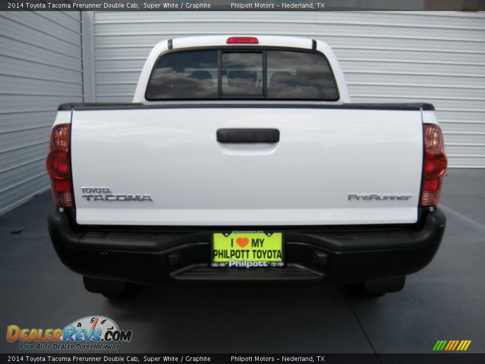 2014 Toyota Tacoma Prerunner Double Cab Super White / Graphite Photo #5