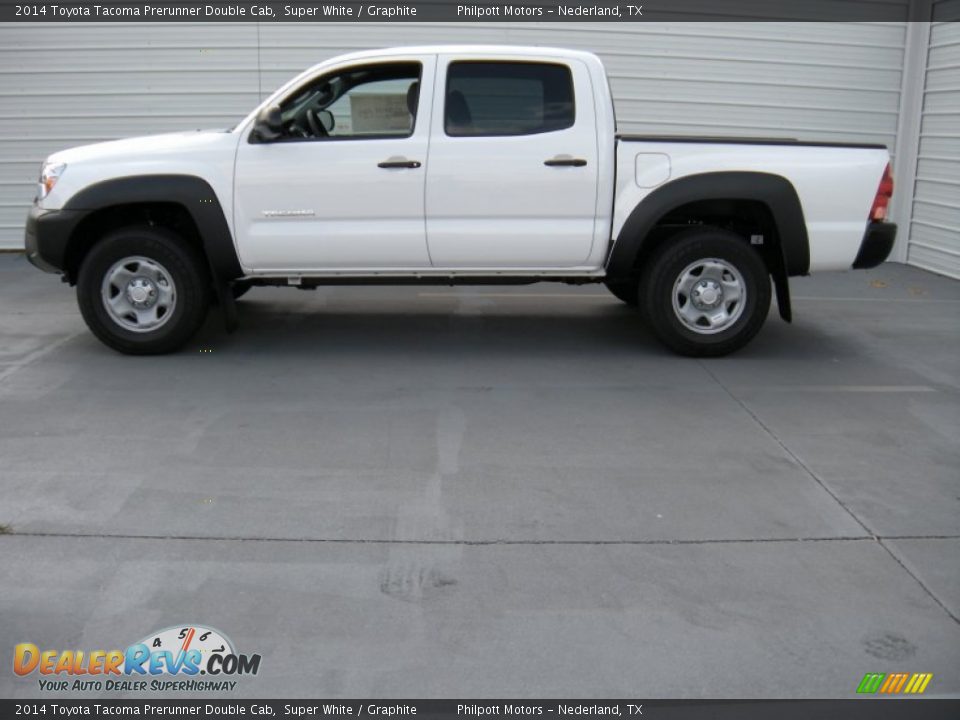 2014 Toyota Tacoma Prerunner Double Cab Super White / Graphite Photo #6