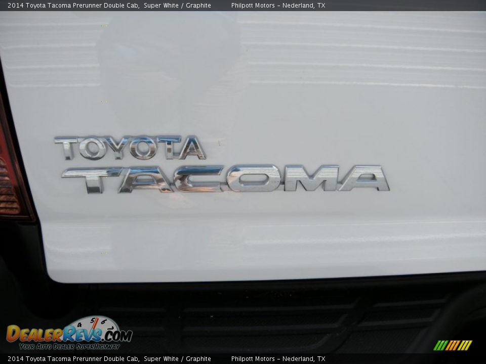 2014 Toyota Tacoma Prerunner Double Cab Super White / Graphite Photo #14