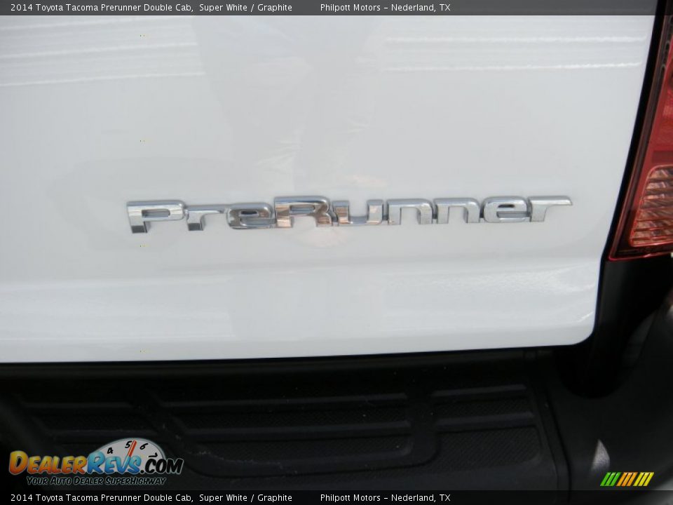 2014 Toyota Tacoma Prerunner Double Cab Super White / Graphite Photo #15