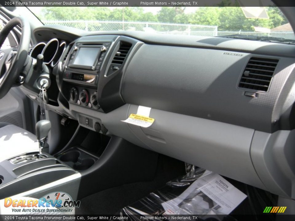 2014 Toyota Tacoma Prerunner Double Cab Super White / Graphite Photo #17