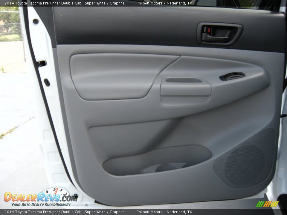 2014 Toyota Tacoma Prerunner Double Cab Super White / Graphite Photo #19