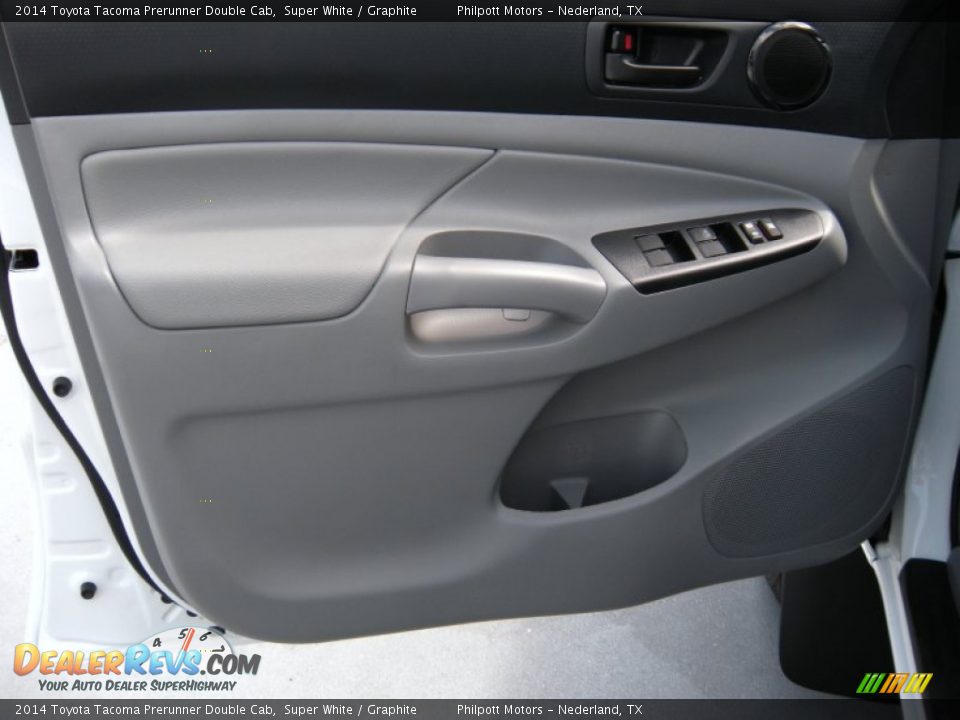 2014 Toyota Tacoma Prerunner Double Cab Super White / Graphite Photo #21