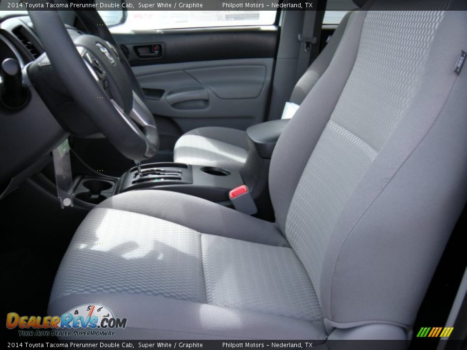 2014 Toyota Tacoma Prerunner Double Cab Super White / Graphite Photo #23