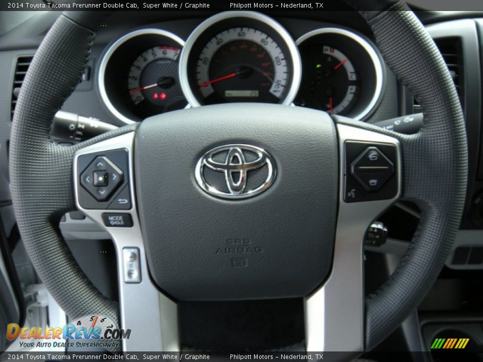 2014 Toyota Tacoma Prerunner Double Cab Super White / Graphite Photo #30