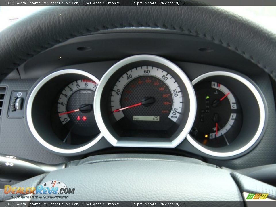2014 Toyota Tacoma Prerunner Double Cab Super White / Graphite Photo #31