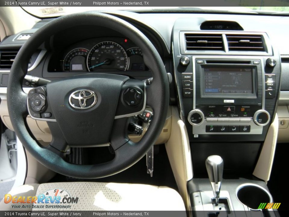 2014 Toyota Camry LE Super White / Ivory Photo #25