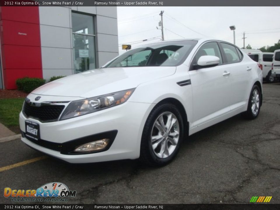 2012 Kia Optima EX Snow White Pearl / Gray Photo #1
