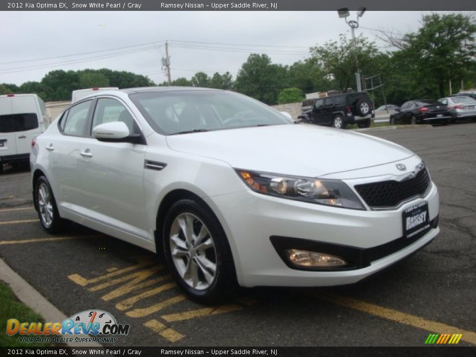 2012 Kia Optima EX Snow White Pearl / Gray Photo #3