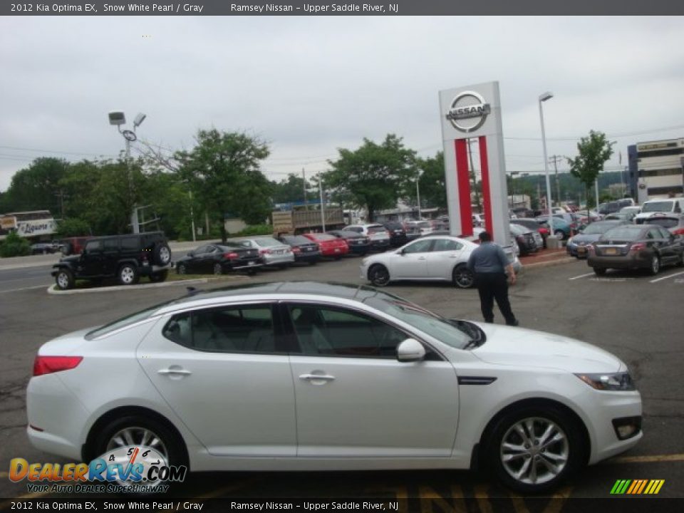 2012 Kia Optima EX Snow White Pearl / Gray Photo #4