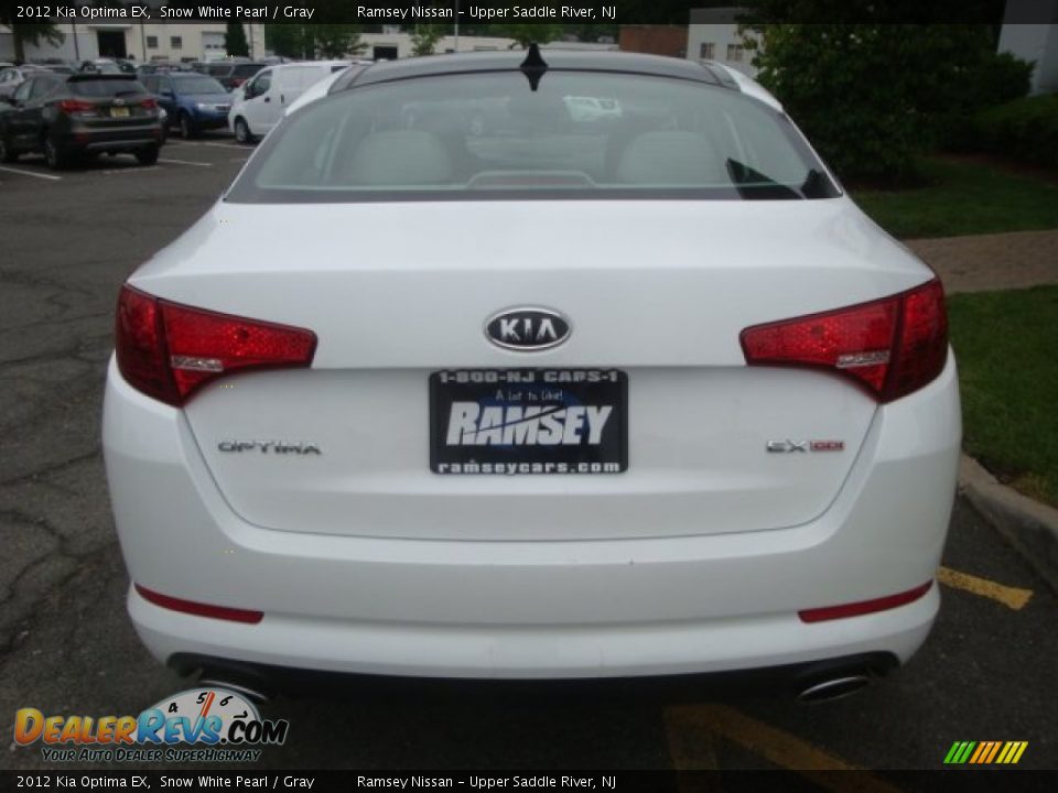 2012 Kia Optima EX Snow White Pearl / Gray Photo #6