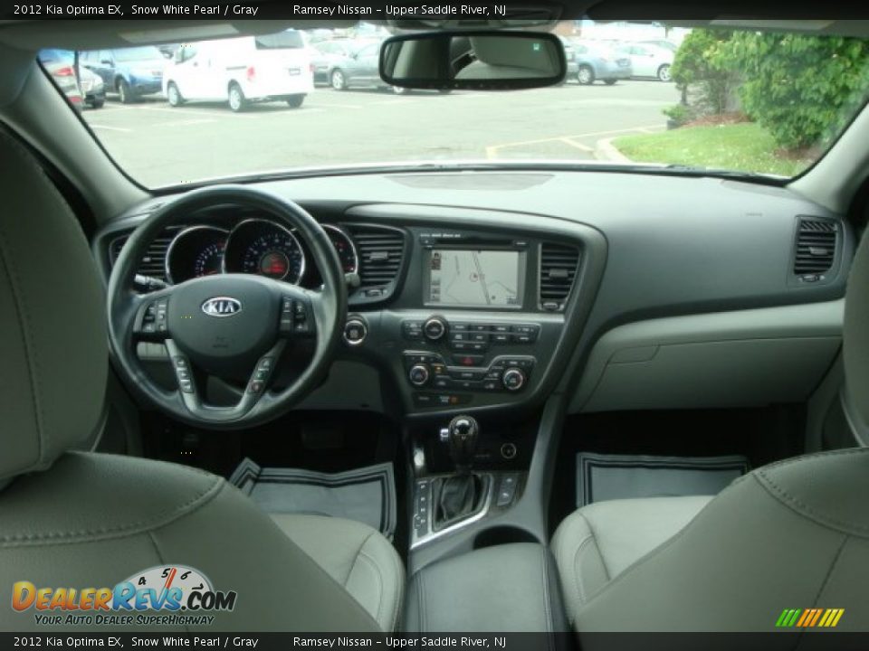 2012 Kia Optima EX Snow White Pearl / Gray Photo #11