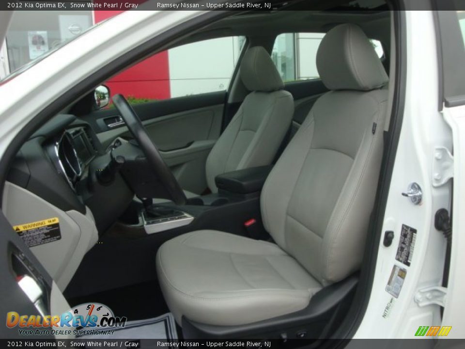 2012 Kia Optima EX Snow White Pearl / Gray Photo #12