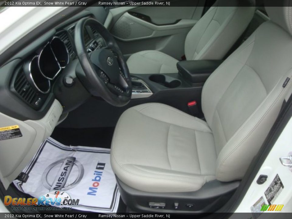 2012 Kia Optima EX Snow White Pearl / Gray Photo #13