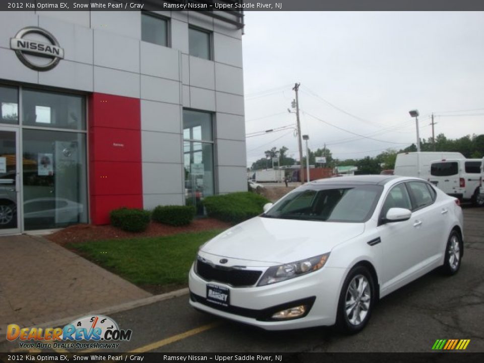 2012 Kia Optima EX Snow White Pearl / Gray Photo #25