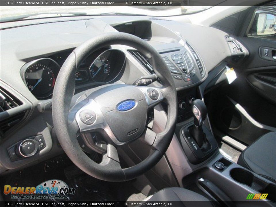 2014 Ford Escape SE 1.6L EcoBoost Ingot Silver / Charcoal Black Photo #10