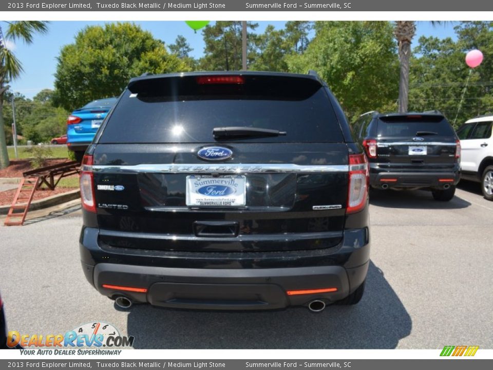 2013 Ford Explorer Limited Tuxedo Black Metallic / Medium Light Stone Photo #4