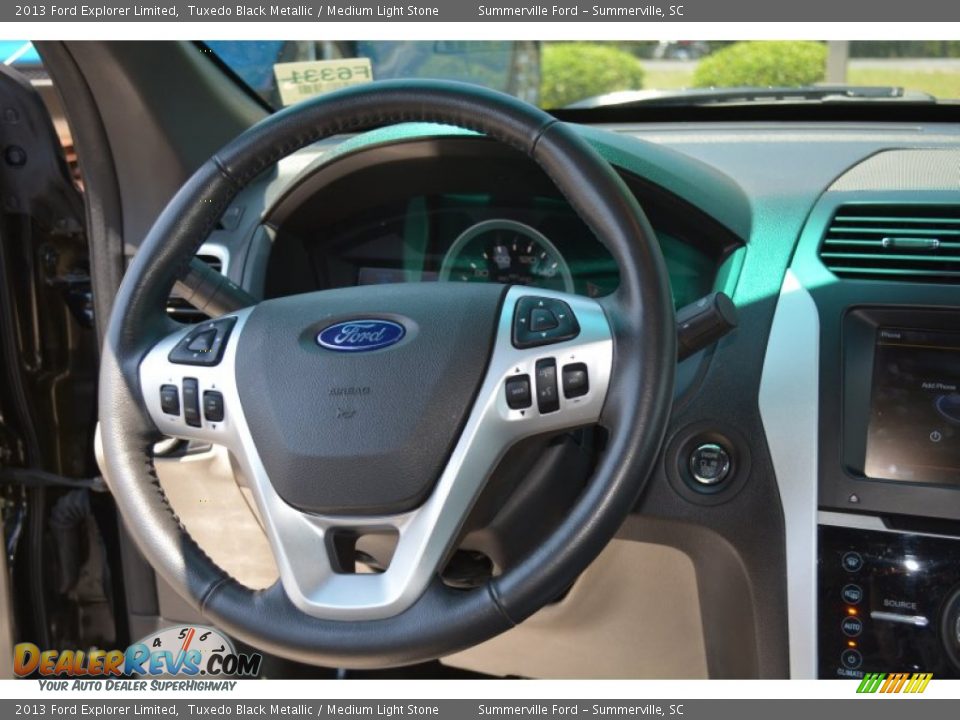 2013 Ford Explorer Limited Tuxedo Black Metallic / Medium Light Stone Photo #18