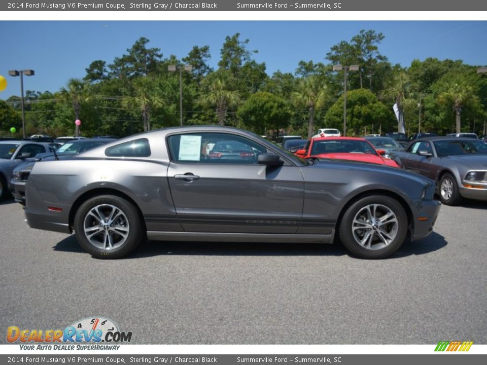 2014 Ford Mustang V6 Premium Coupe Sterling Gray / Charcoal Black Photo #2