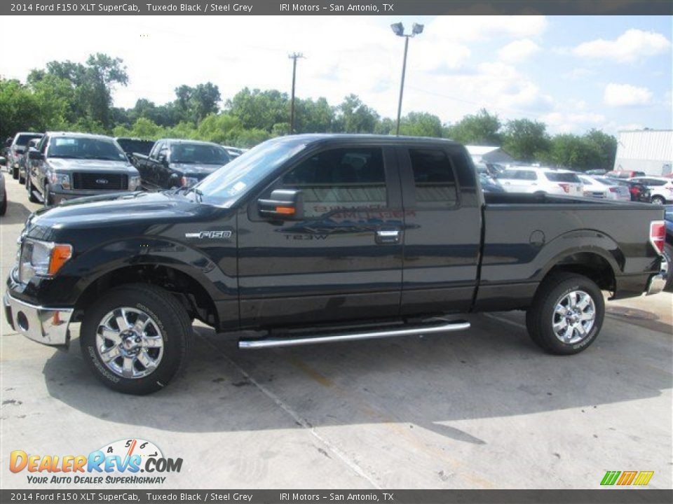 2014 Ford F150 XLT SuperCab Tuxedo Black / Steel Grey Photo #3