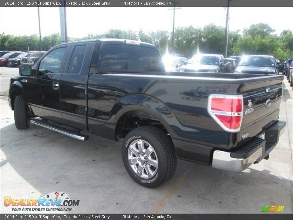 2014 Ford F150 XLT SuperCab Tuxedo Black / Steel Grey Photo #4