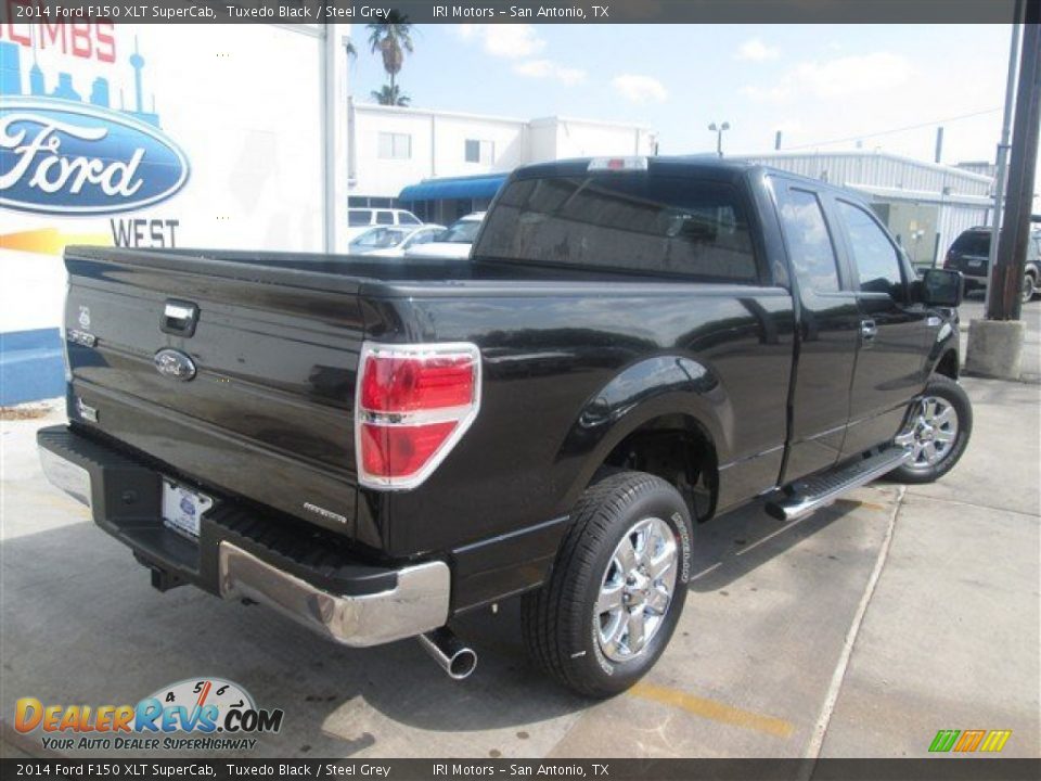 2014 Ford F150 XLT SuperCab Tuxedo Black / Steel Grey Photo #6