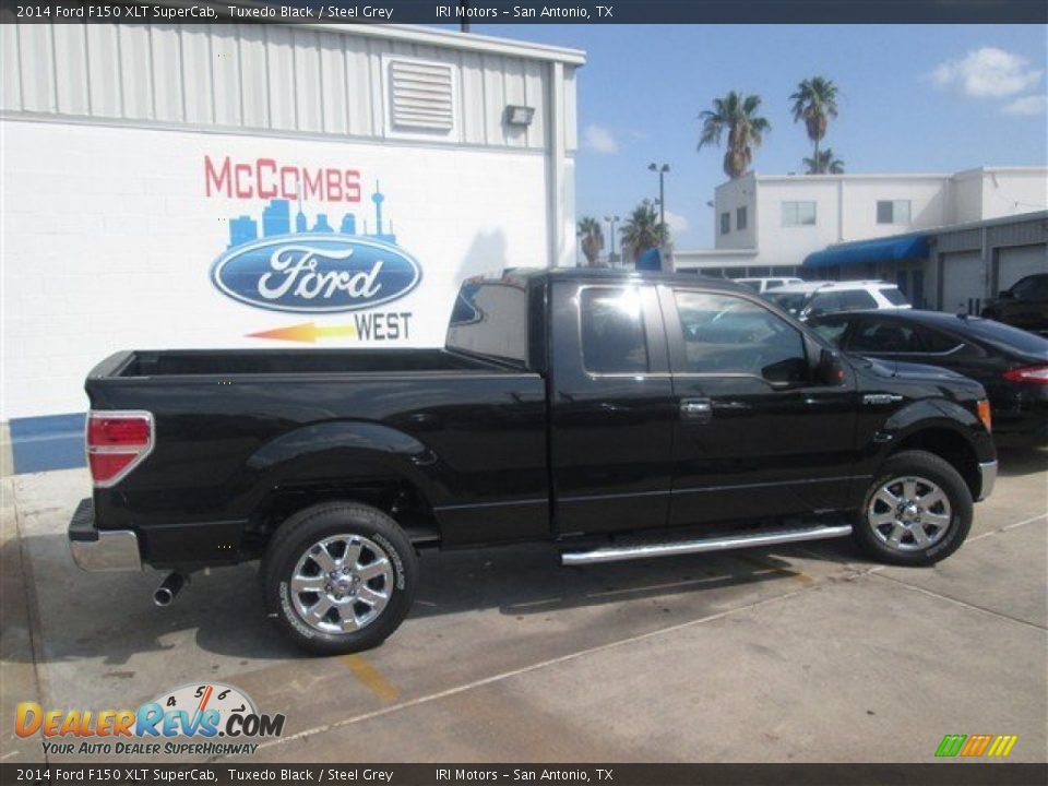 2014 Ford F150 XLT SuperCab Tuxedo Black / Steel Grey Photo #7
