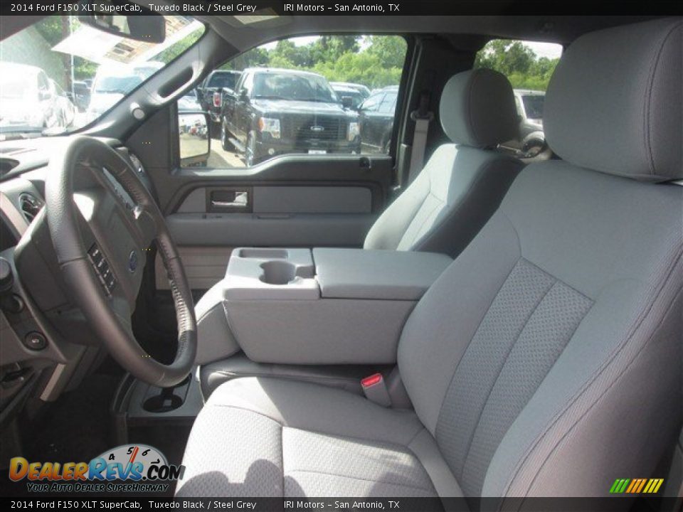 2014 Ford F150 XLT SuperCab Tuxedo Black / Steel Grey Photo #12