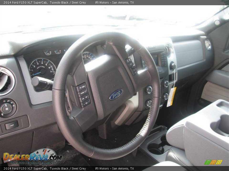 2014 Ford F150 XLT SuperCab Tuxedo Black / Steel Grey Photo #13