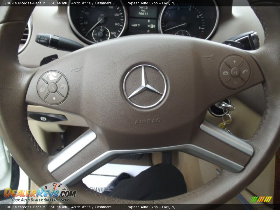 2009 Mercedes-Benz ML 350 4Matic Arctic White / Cashmere Photo #20