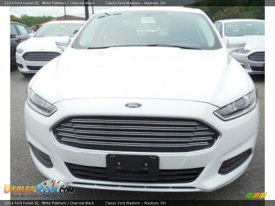 2014 Ford Fusion SE White Platinum / Charcoal Black Photo #2