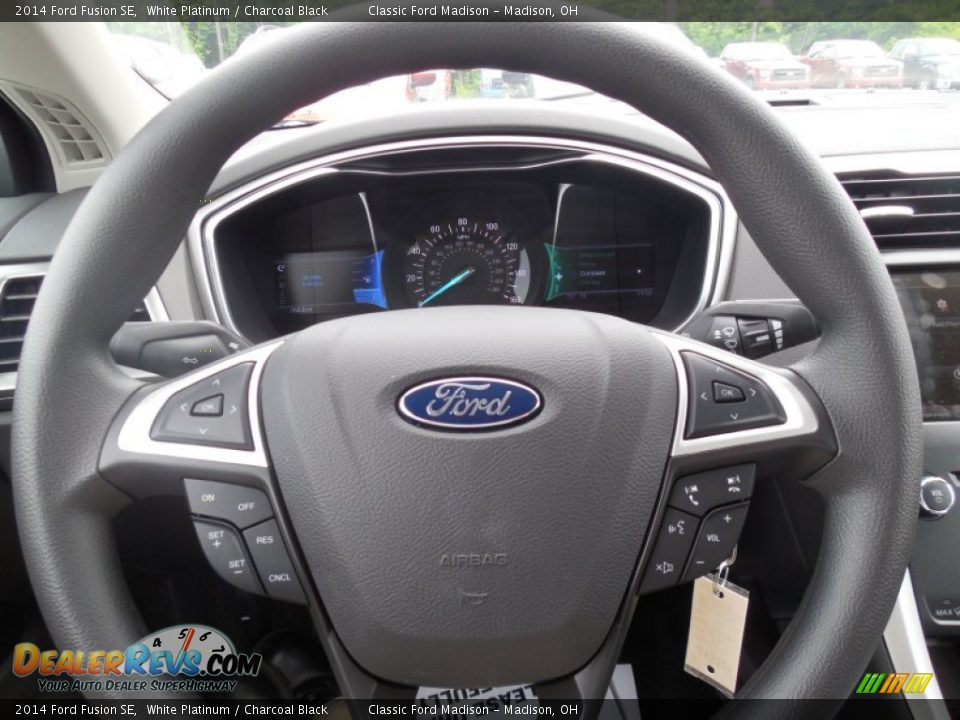 2014 Ford Fusion SE White Platinum / Charcoal Black Photo #6