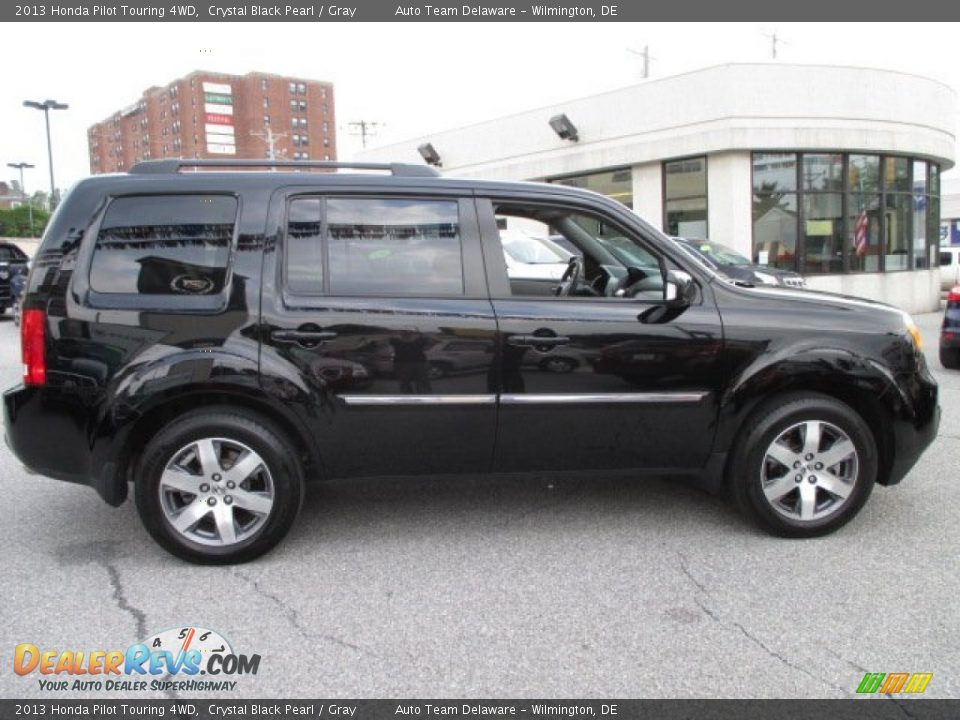 2013 Honda Pilot Touring 4WD Crystal Black Pearl / Gray Photo #7