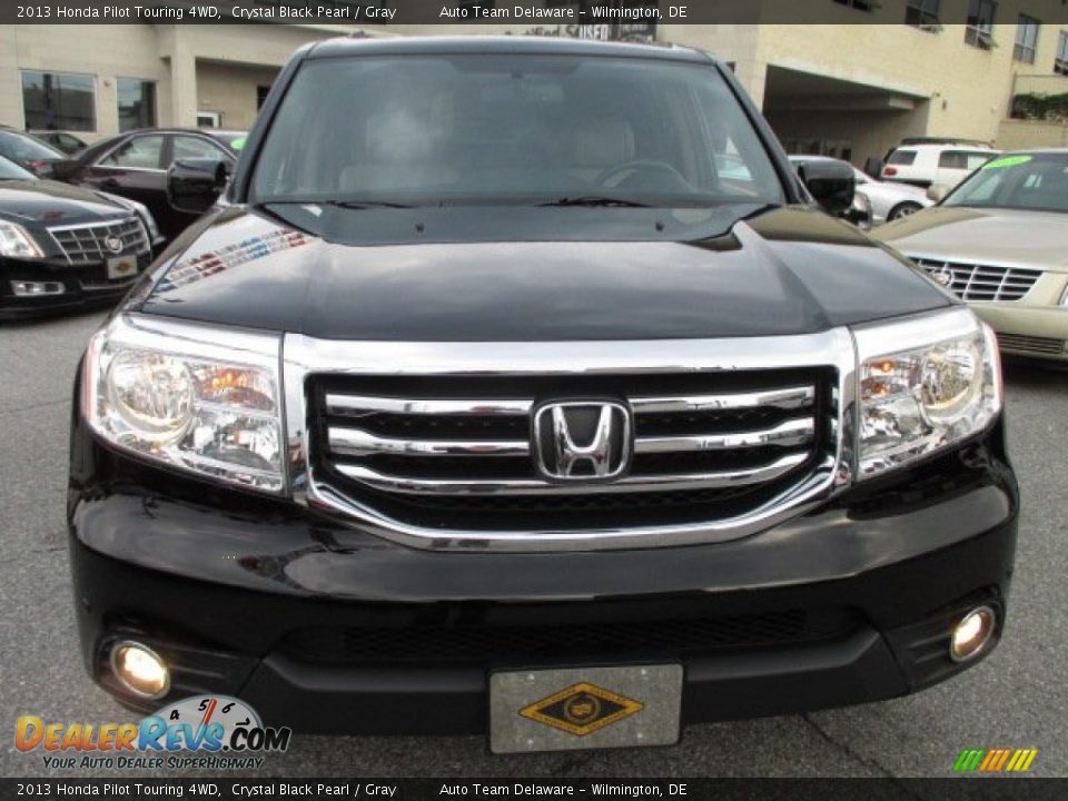 2013 Honda Pilot Touring 4WD Crystal Black Pearl / Gray Photo #9