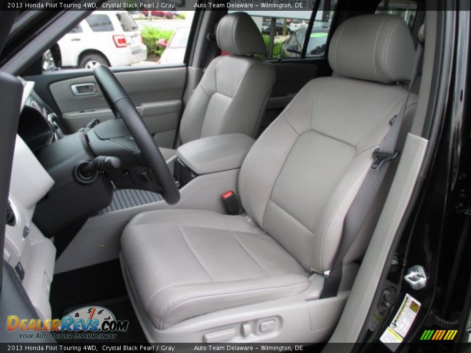 2013 Honda Pilot Touring 4WD Crystal Black Pearl / Gray Photo #10