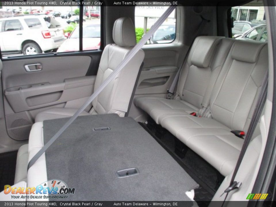 2013 Honda Pilot Touring 4WD Crystal Black Pearl / Gray Photo #25