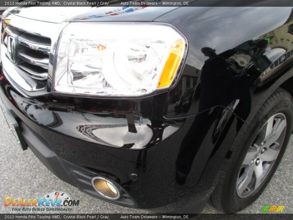 2013 Honda Pilot Touring 4WD Crystal Black Pearl / Gray Photo #34