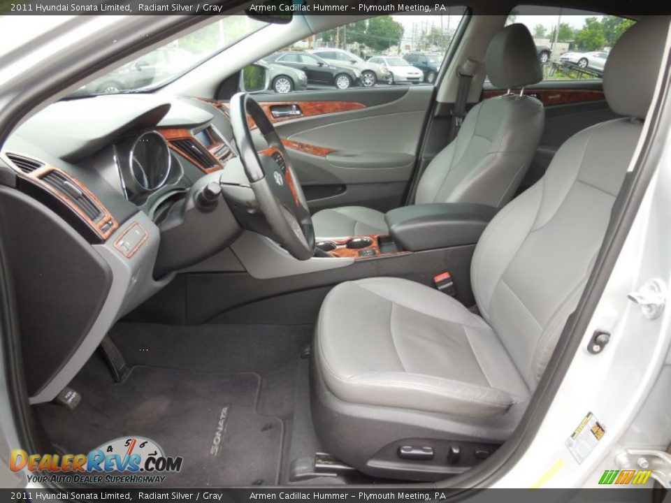 2011 Hyundai Sonata Limited Radiant Silver / Gray Photo #10