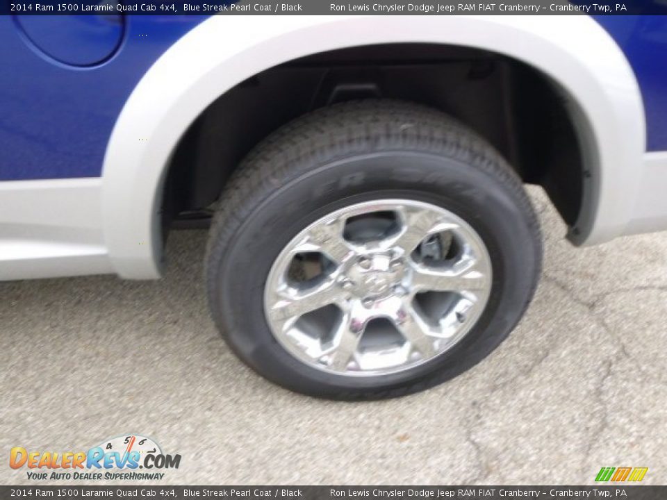 2014 Ram 1500 Laramie Quad Cab 4x4 Blue Streak Pearl Coat / Black Photo #9