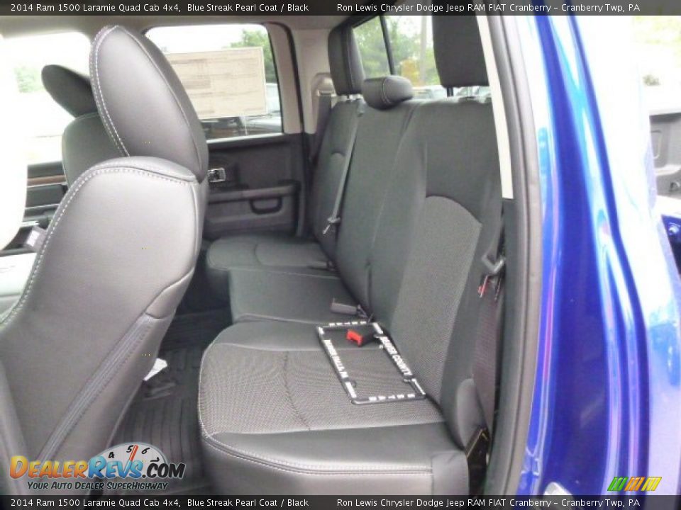 2014 Ram 1500 Laramie Quad Cab 4x4 Blue Streak Pearl Coat / Black Photo #11